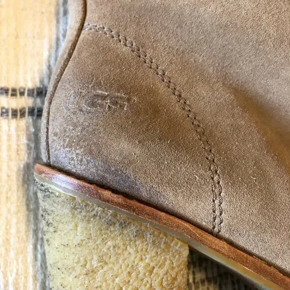 UGG Australia Calynda Seude Ankle Booties Womens Sz 10 Winter Cute Warm - Picture 4 of 10